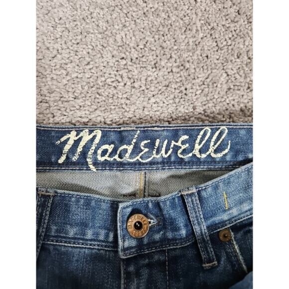 Madewell Jeans Womens 30X27.5 (Tag 28X34) Blue Rail Straight Grunge Boho - Picture 4 of 11